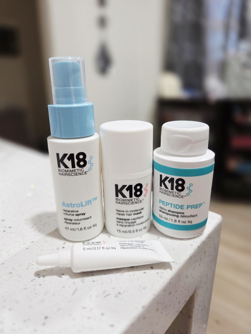 K18 AstroLift & Peptide Prep & Hair Repair Mask Set - 4 Items